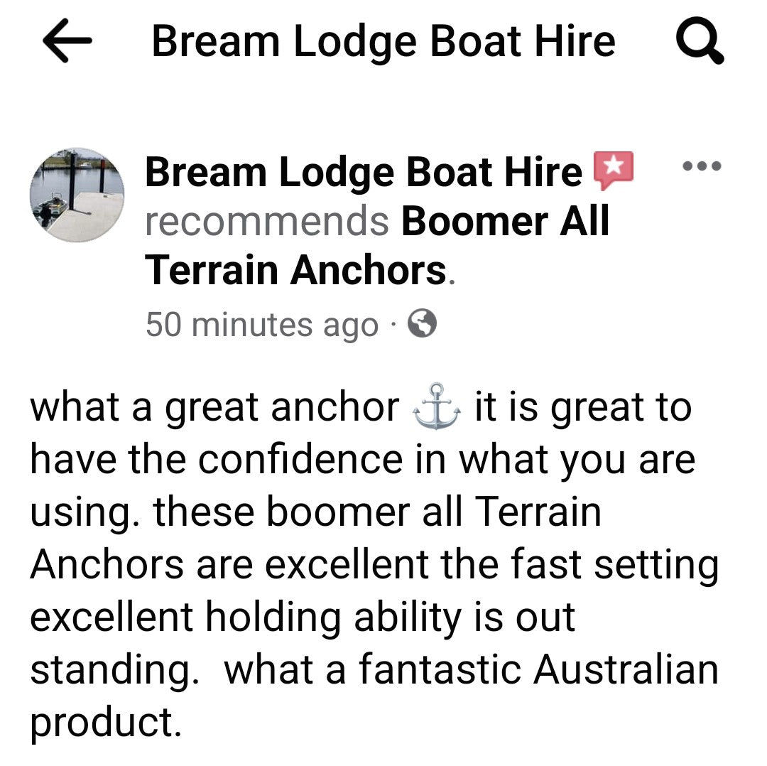 Customer photo review of Boomer All Terrain Anchor