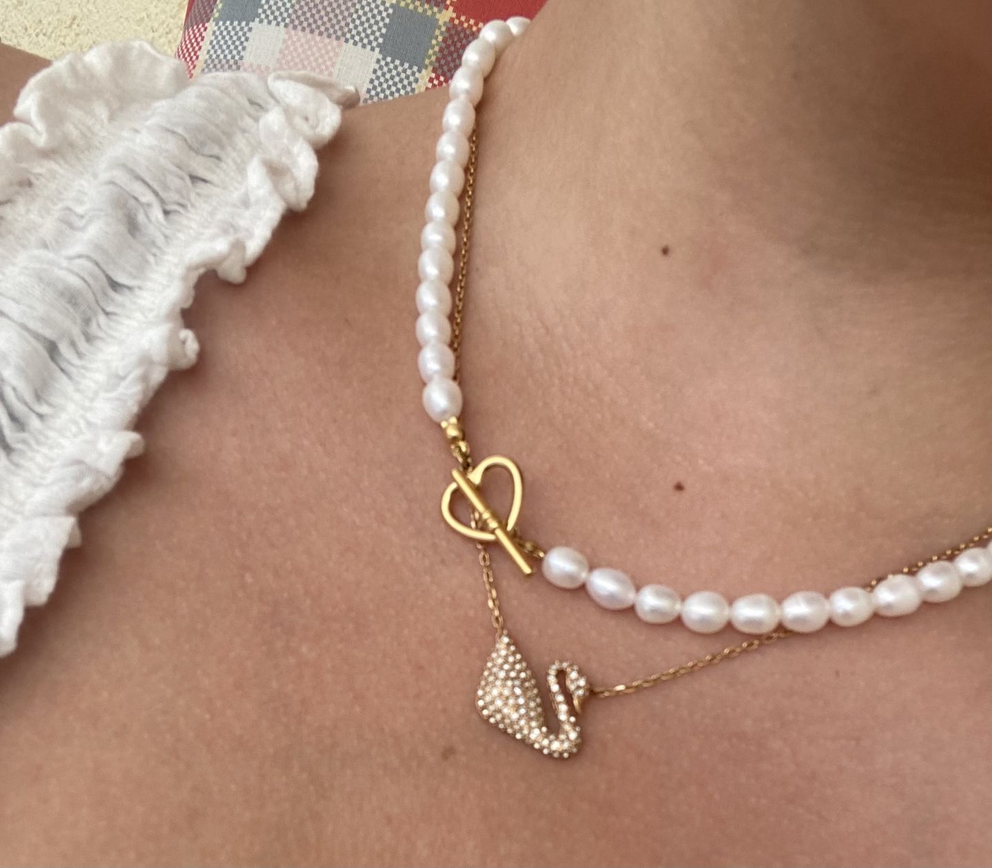 Customer photo review of Pearl Heart | Süßwasserperlen Kette