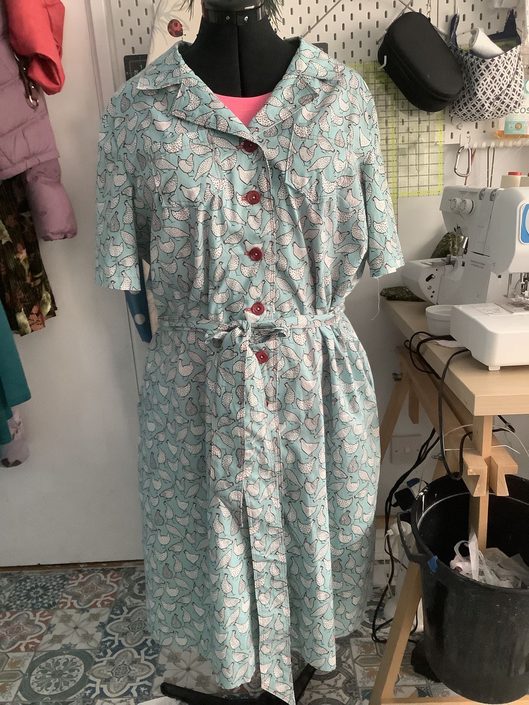 Customer photo review of Hens Rose & Hubble Cotton Poplin Fabric