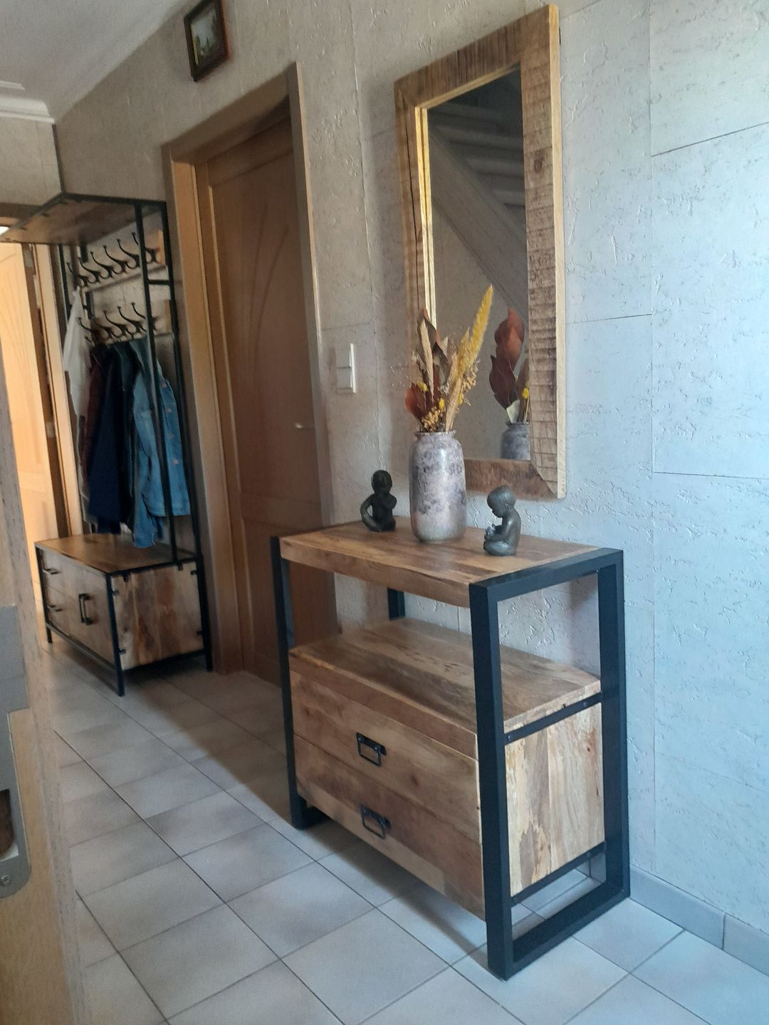 Customer photo review of Industriële spiegel | Mangohout | 100x50cm