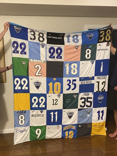 T-shirt quilt featuring real socal by Jessica from CA