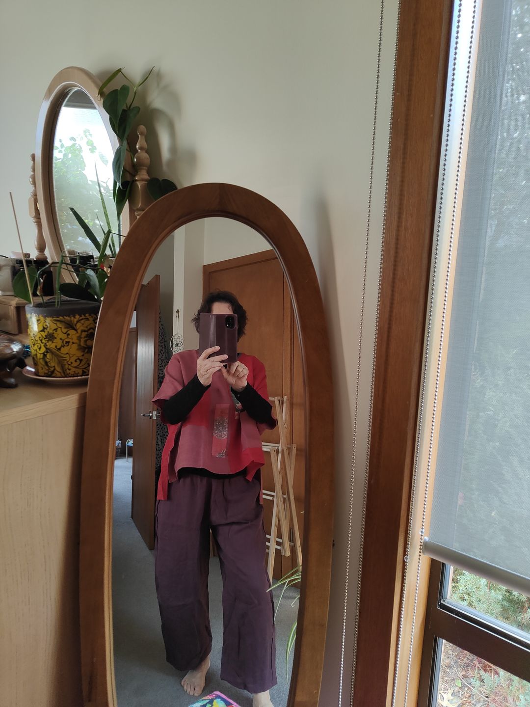 Customer photo review of Women Spring Casual Solid Loose Elastic Waist Linen Pants