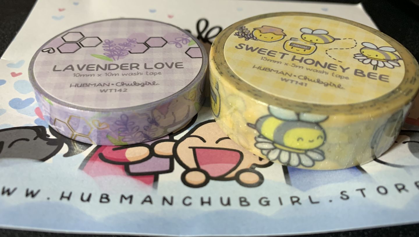 Customer photo review of Honey Lavender Washi Tape (Set of 2)