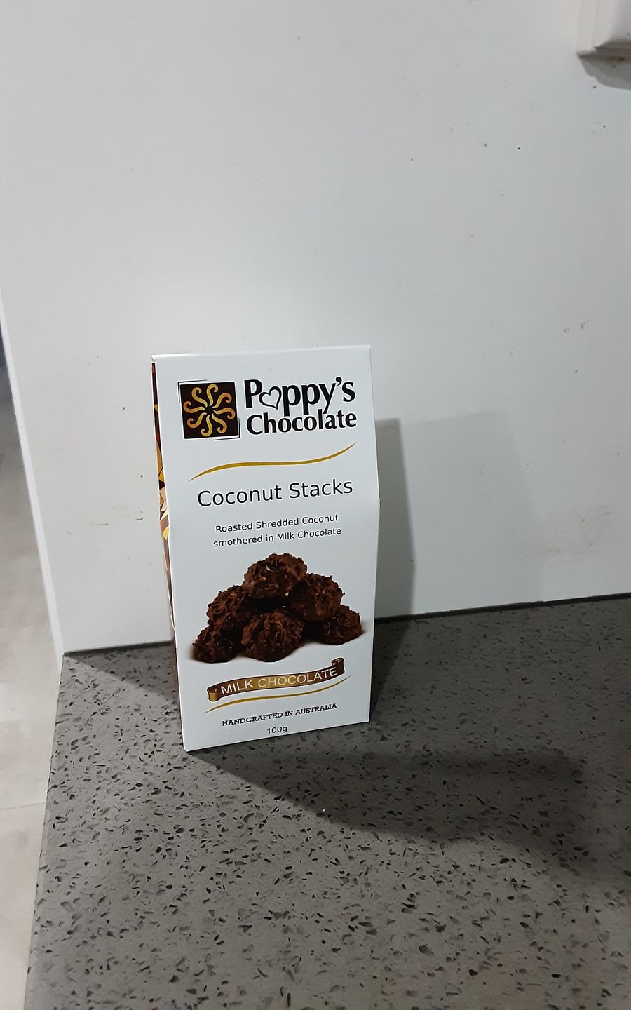 Customer photo review of Milk Chocolate Coconut Stacks 100g