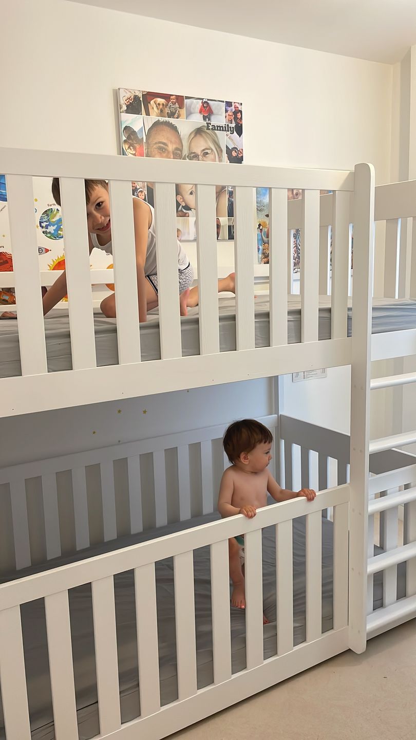 Customer photo review of Wooden Bunk Bed Konrad with Cot Bed
