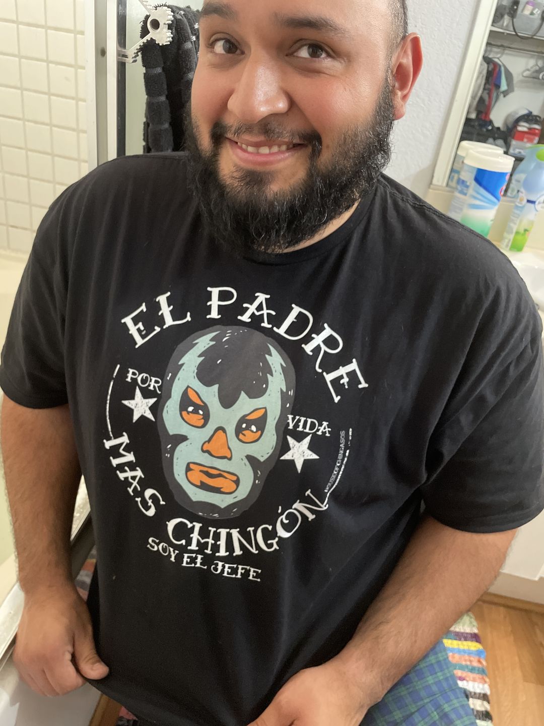 Customer photo review of El Padre Mas Chingon OG T-Shirt
