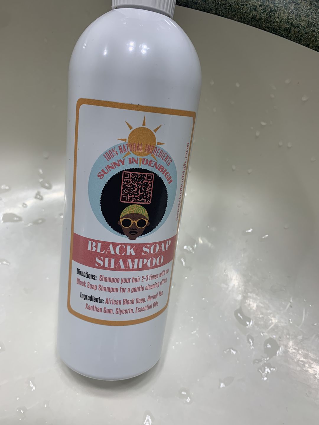 Customer photo review of Black Soap Shampoo