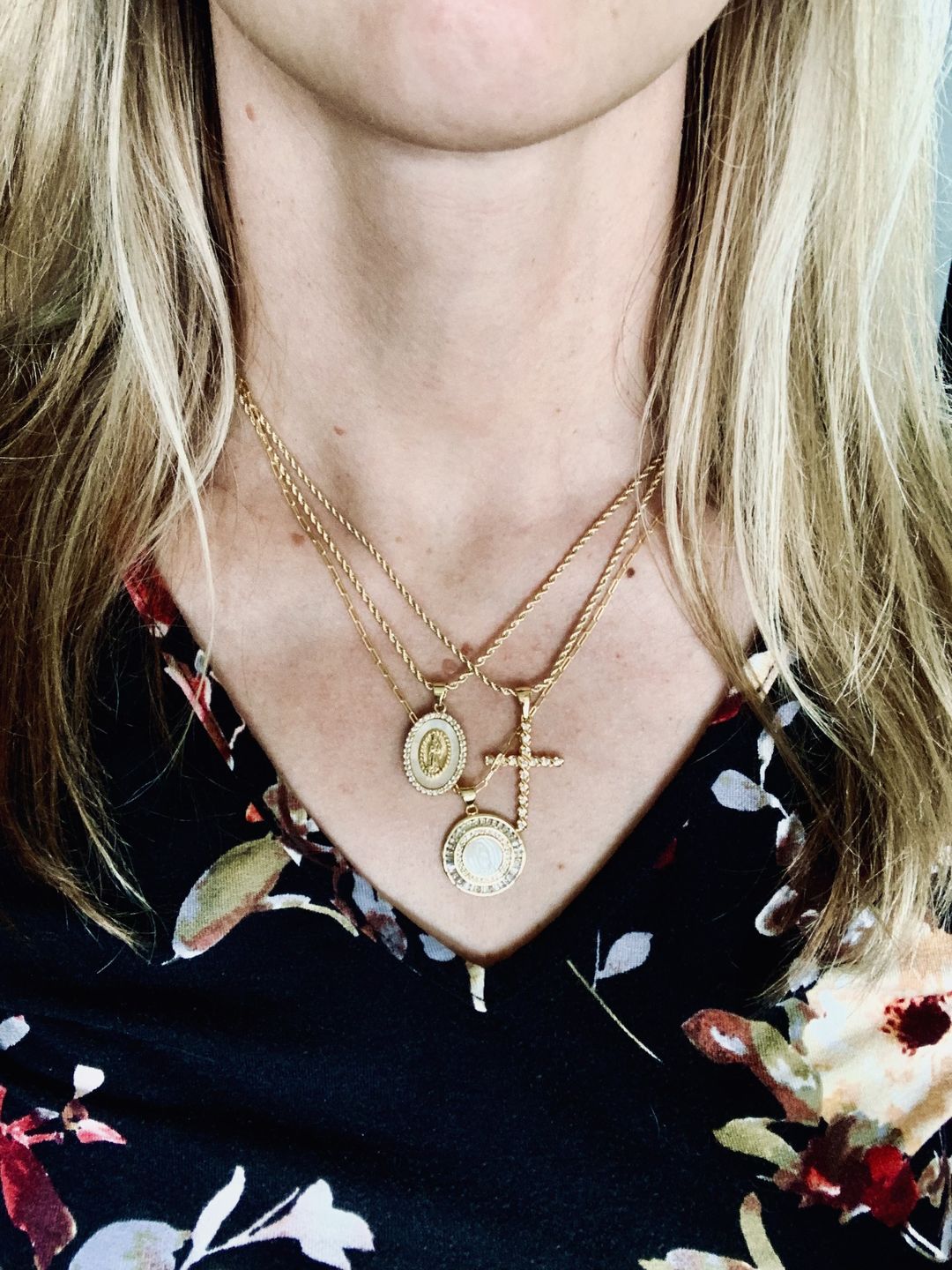 Customer photo review of Mother Mary Necklace