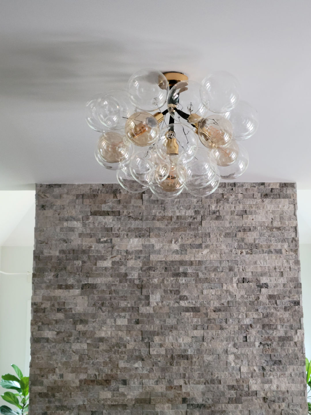 Customer photo review of Modern Cluster Glass Bubble Chandelier / Semi Flush