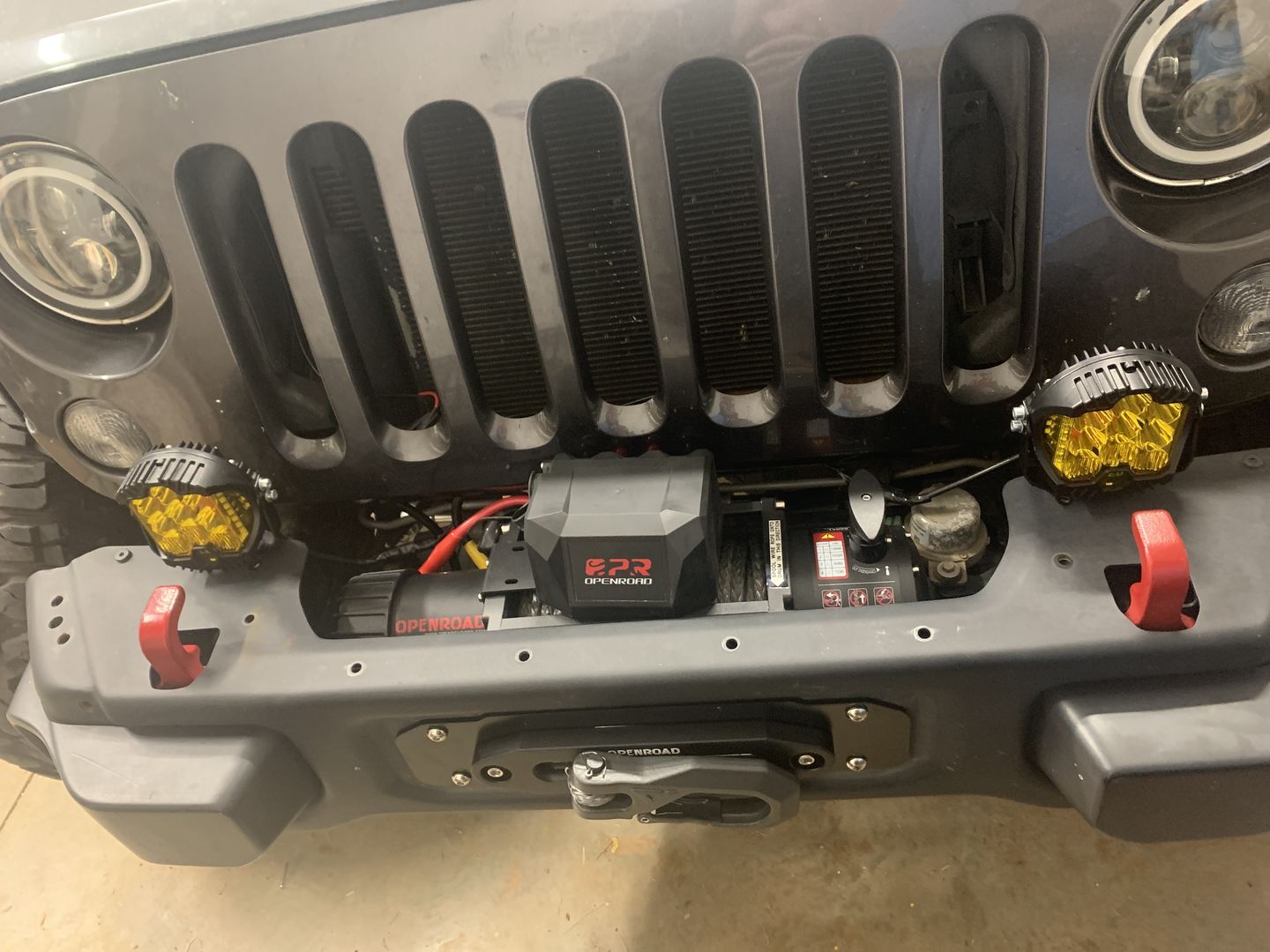 Customer photo review of OPENROAD 13,000 lbs Winch with Synthetic Rope - Panther Series 2s