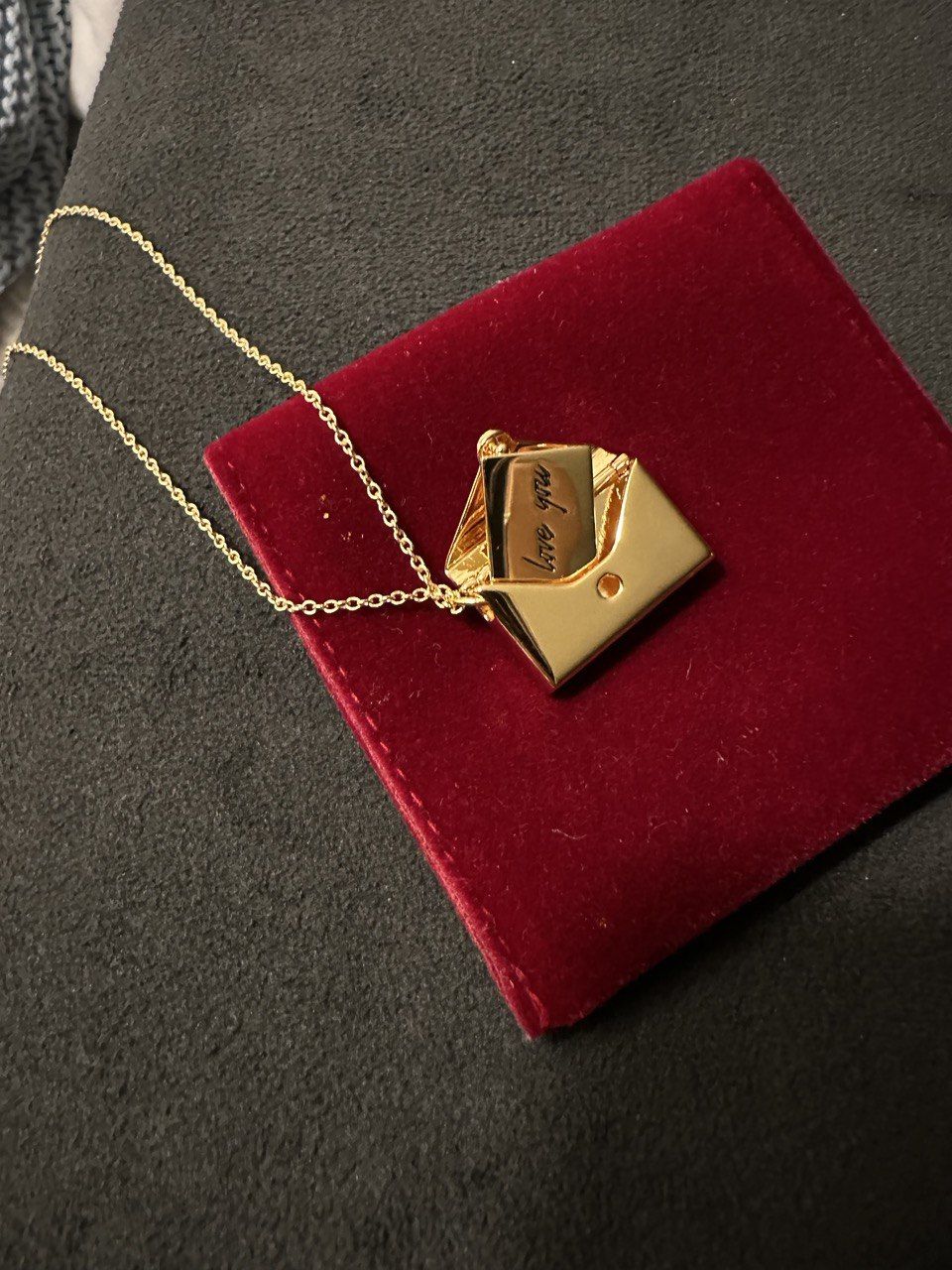 Customer photo review of Love Letter Necklace