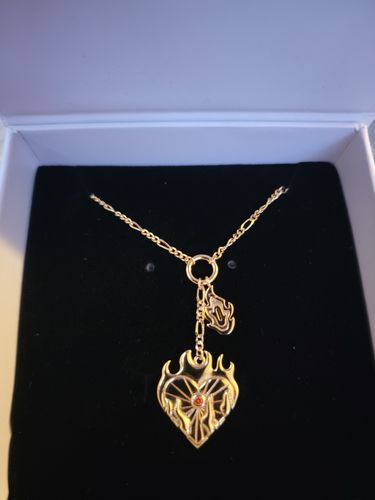 Customer photo review of Flame Hashira Necklace
