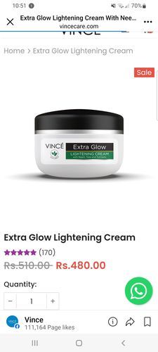 Customer photo review of Extra Glow Lightening Cream