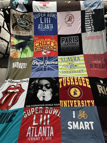 T-shirt quilt featuring chiefs kingdom by Cheri from GA