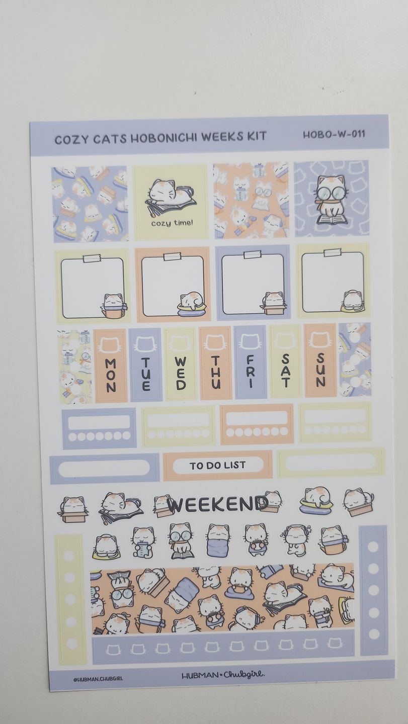 Customer photo review of Cozy Cats Theme Hobonichi Weeks Kit