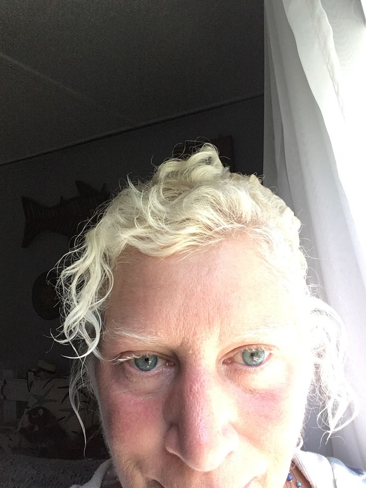 Customer photo review of Polar Light Blue Prescription Colored Contact Lenses