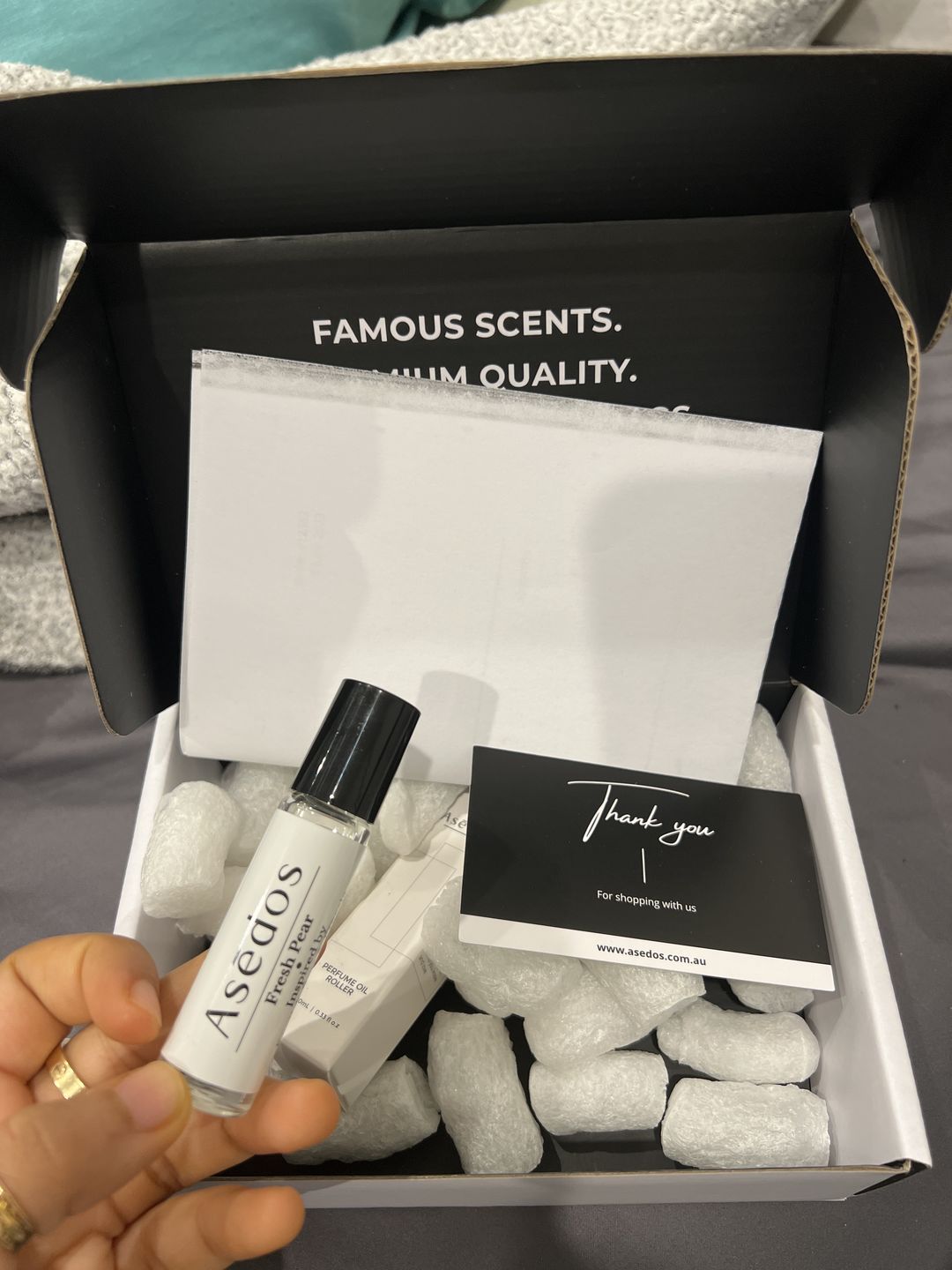 Customer photo review of FRESH PEAR PERFUME OIL