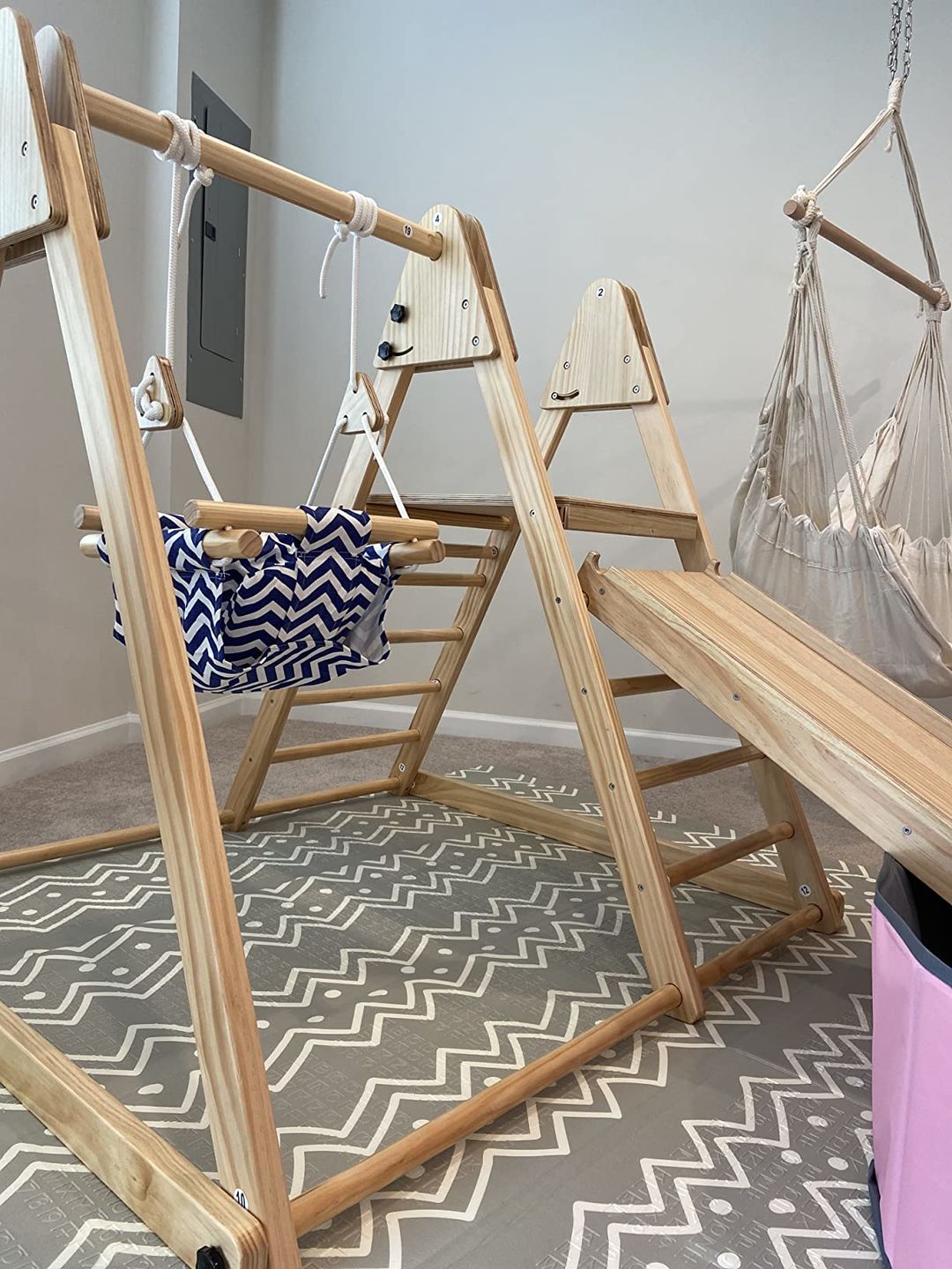 Customer photo review of Juniper Folding Indoor & Outdoor Playset | Wooden Climber for Toddlers