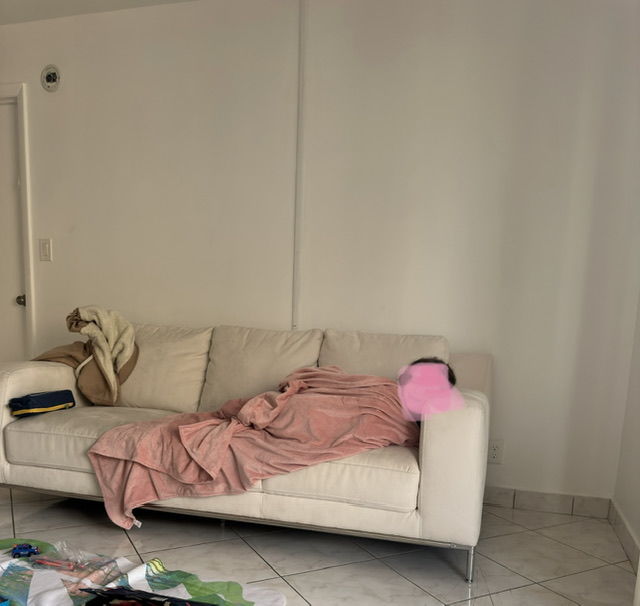 Customer photo review of BiggerBee Throw Blanket ~ Dusty Pink