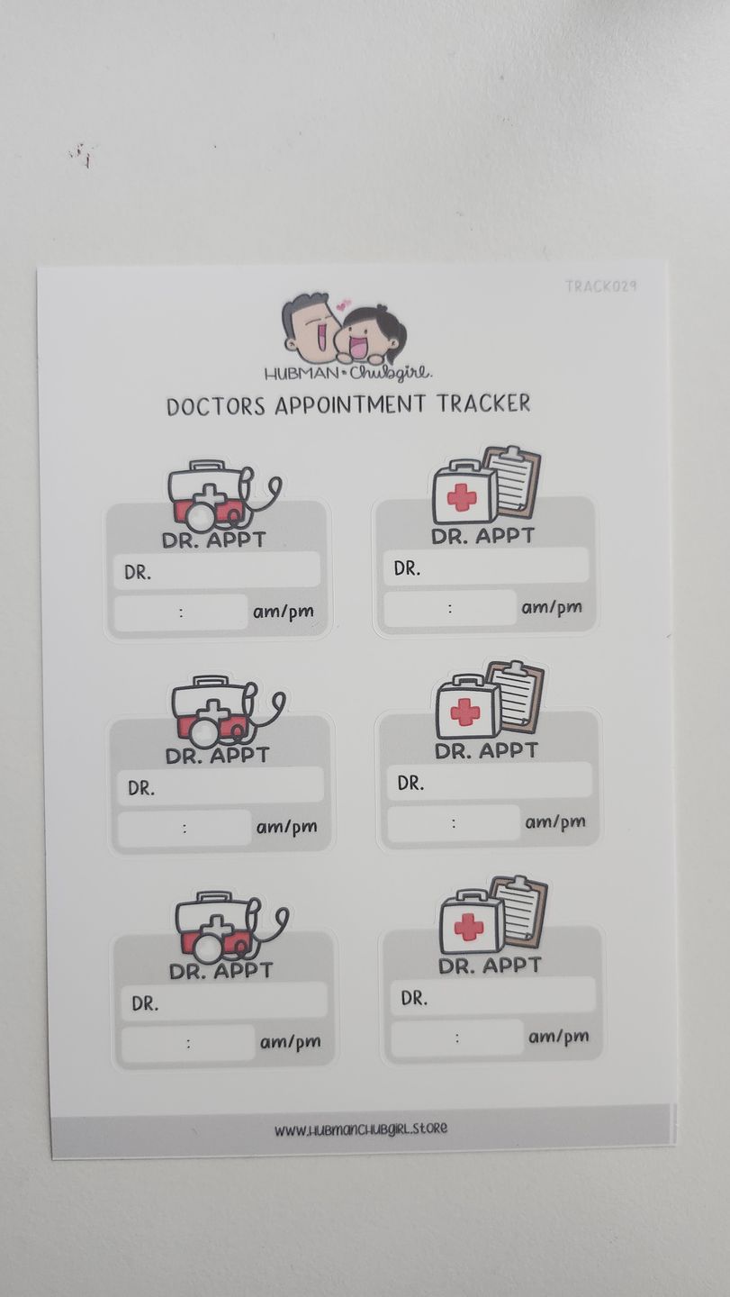 Customer photo review of Doctors Appointment Tracker Planner Stickers