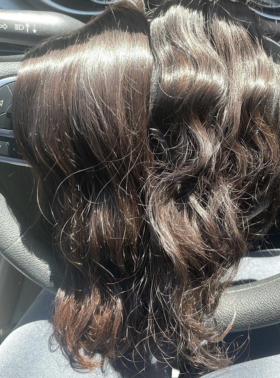 Customer photo review of Raw Indian Straight Hair