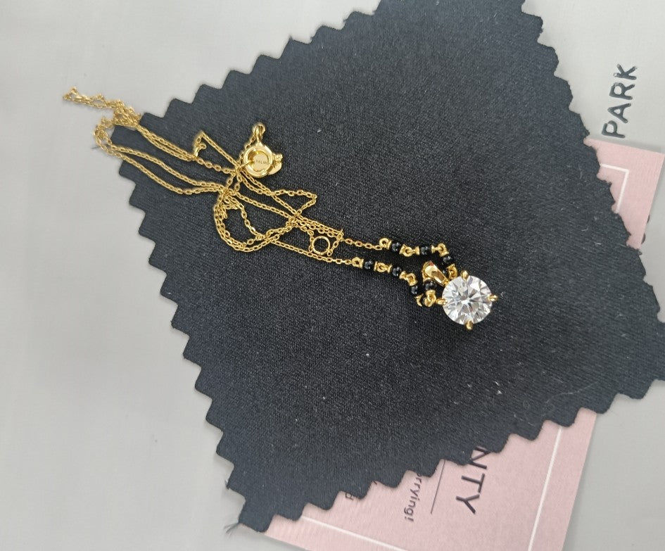 Customer photo review of Royal Diamond Mangalsutra | BIS Hallmarked | 18k Gold Vermeil