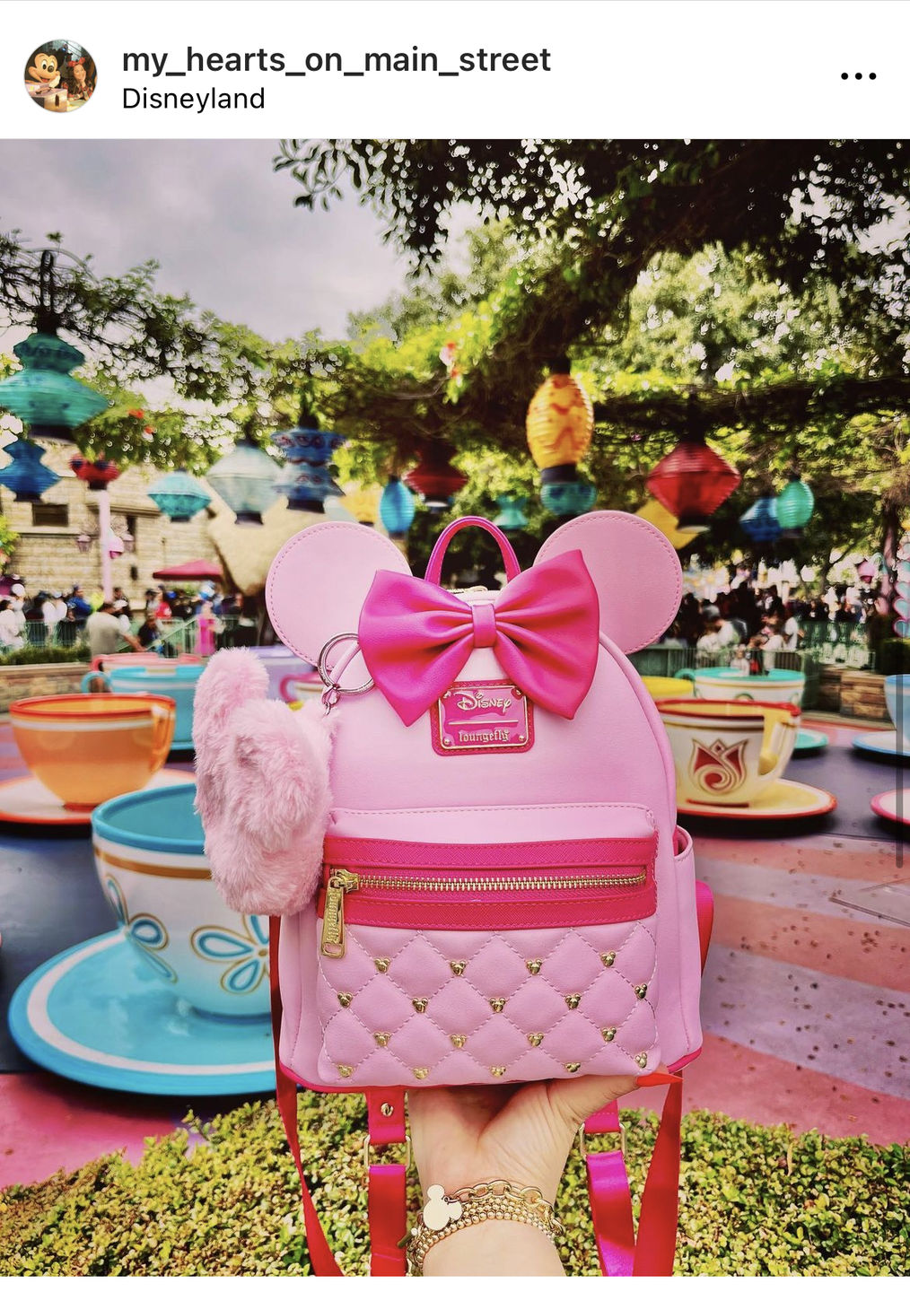 Customer photo review of 707 Street Exclusive - Loungefly Disney The Minnie Mouse Classic Series Mini Backpack - Strawberry Macaron