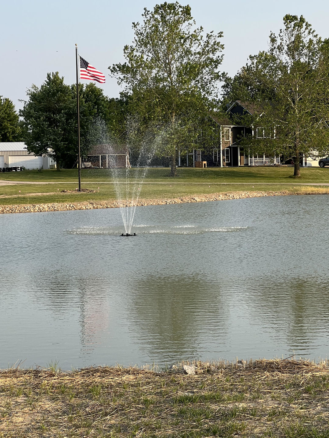 Customer photo review of 30 ft. Commercial Flagpole with External Rope Halyard Rated At 86 mph