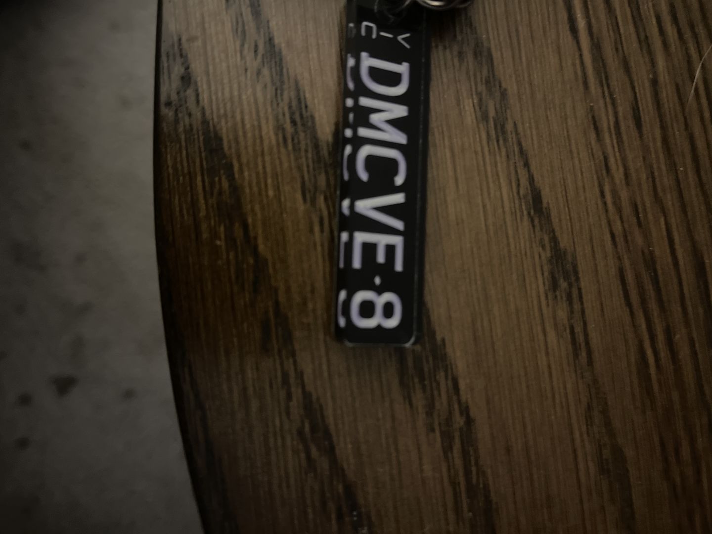 Customer photo review of VIC Liquid Metal Licence Plate Custom Keychain
