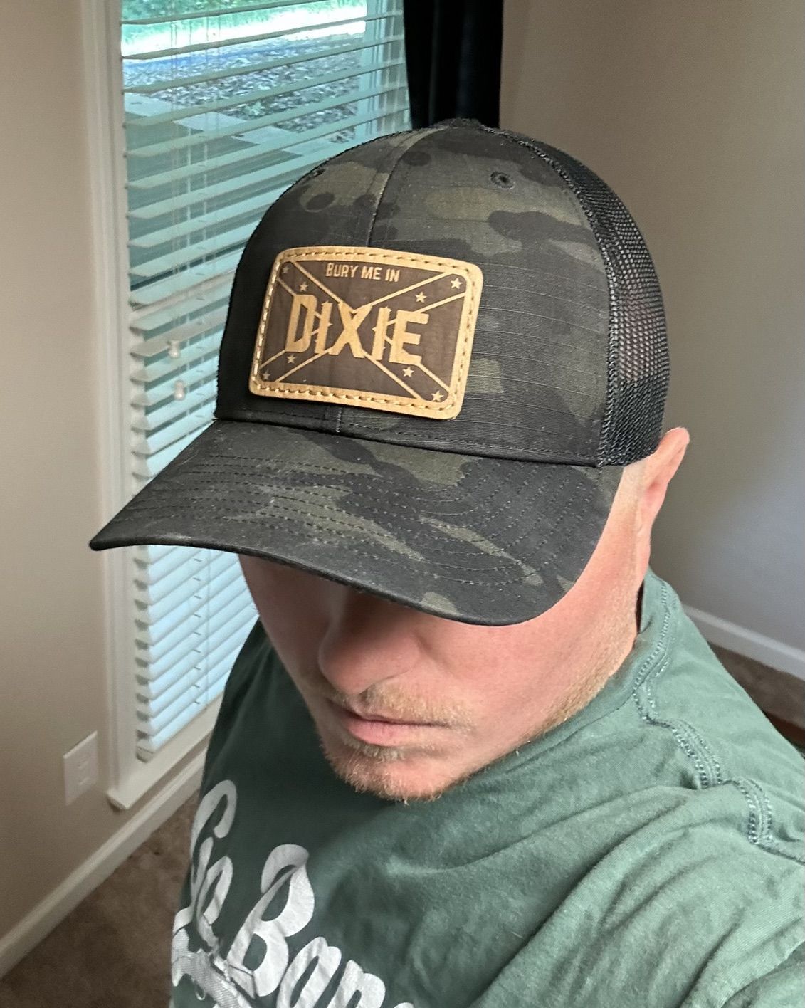 Customer photo review of Richardson 862 Camo Custom Leather Patch Hat