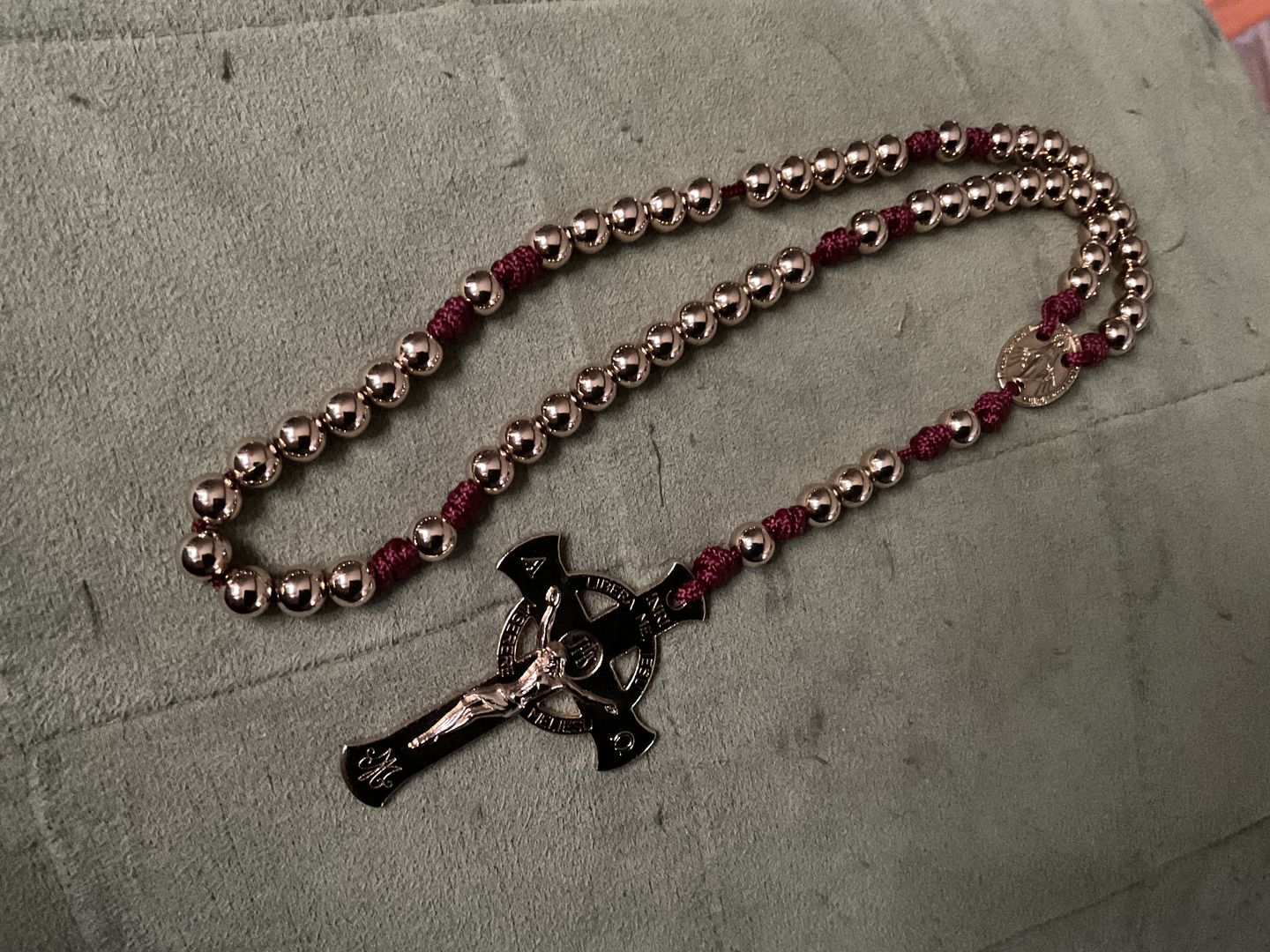 Customer photo review of Lifetime Rosaries, Deliverance Cross Rosary, Rose Gold