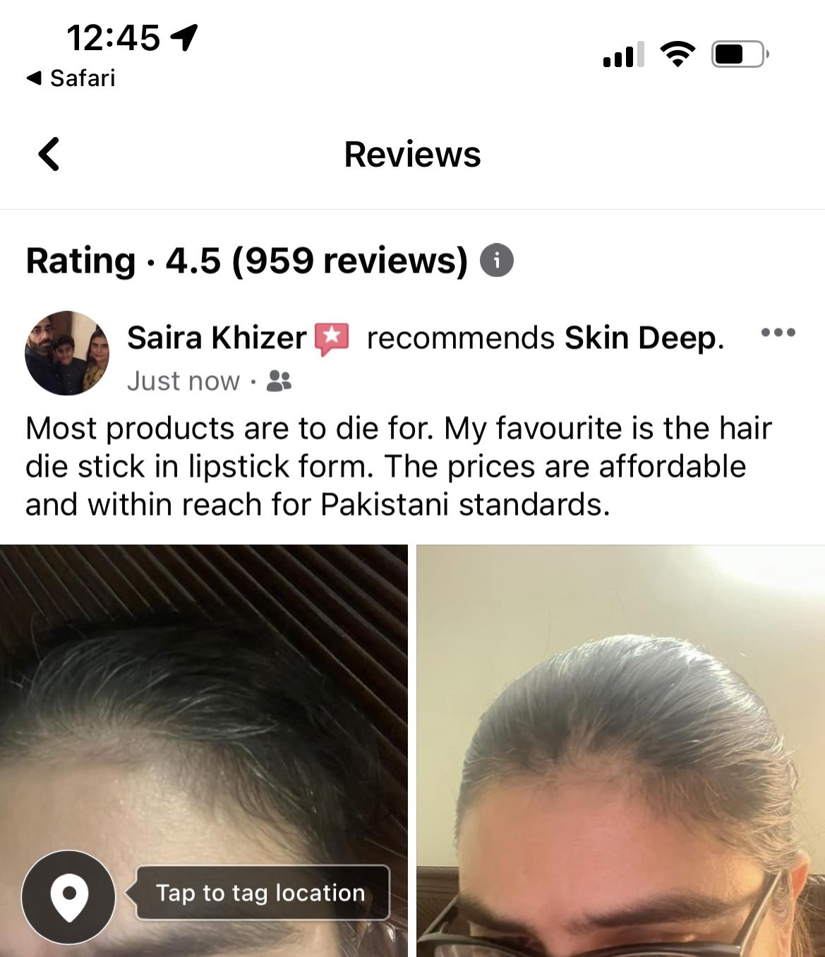 Customer photo review of DO OR DYE - Pro Root Touch-up Hair Stick
