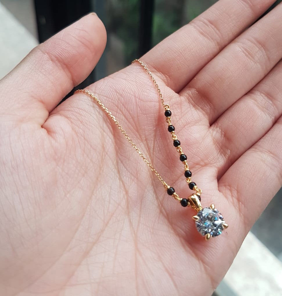 Customer photo review of Royal Diamond Mangalsutra | BIS Hallmarked | 18k Gold Vermeil