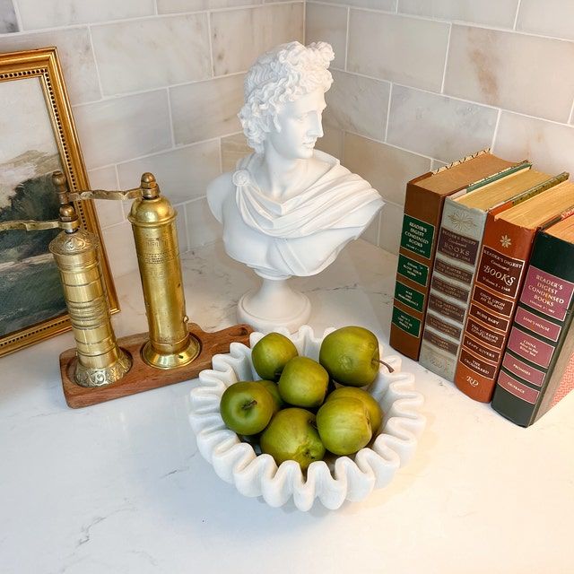 Customer photo review of Ruffle Marble Scalloped Bowl