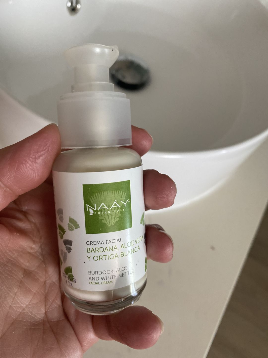 Customer photo review of Crema facial de Bardana para piel grasa