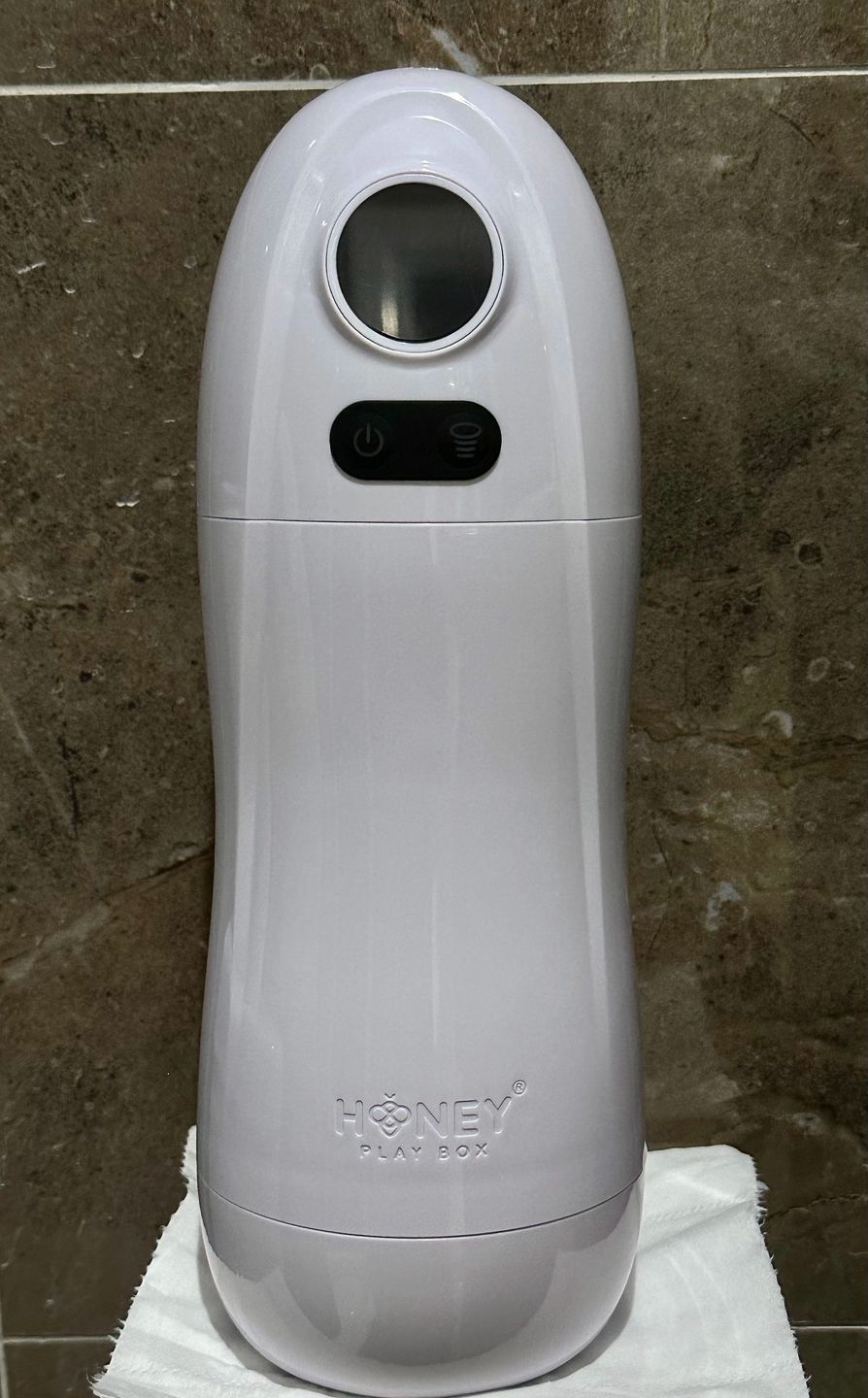 Customer photo review of KAI 2 Automatic Sucking Vibrating Male Masturbator Blowjob Sex Toy