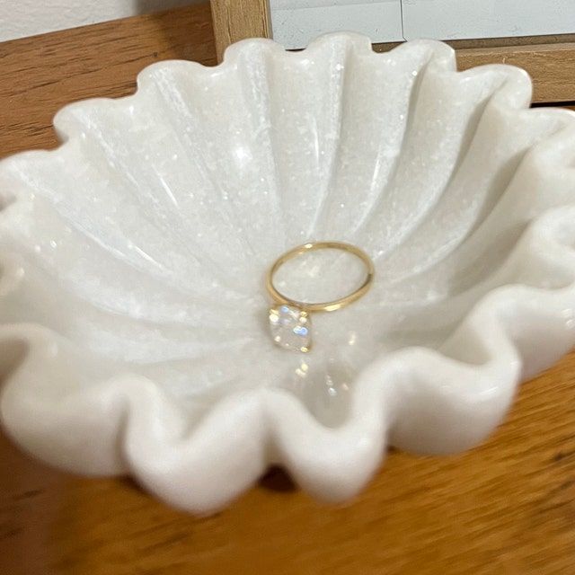 Customer photo review of Ruffle Marble Scalloped Bowl