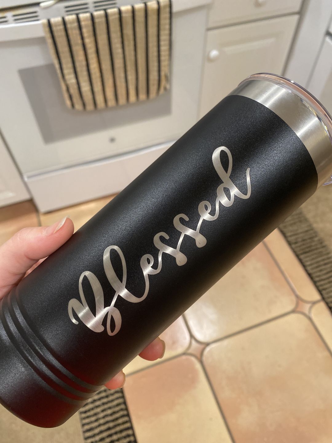 Customer photo review of Customized 20oz Stainless Steel Tumbler