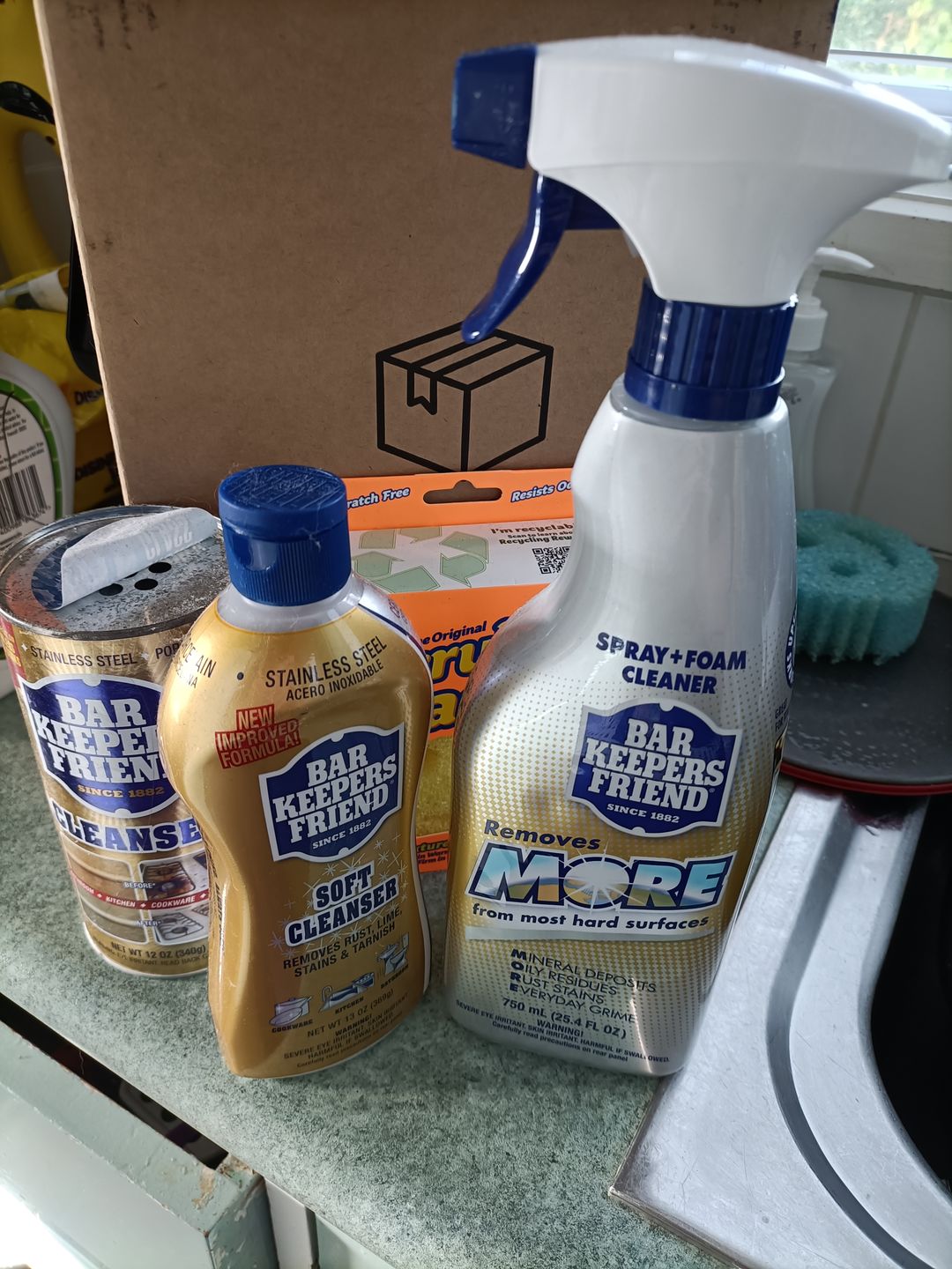 Customer photo review of Double Trio - Bar Keepers Friend x Scrub Daddy