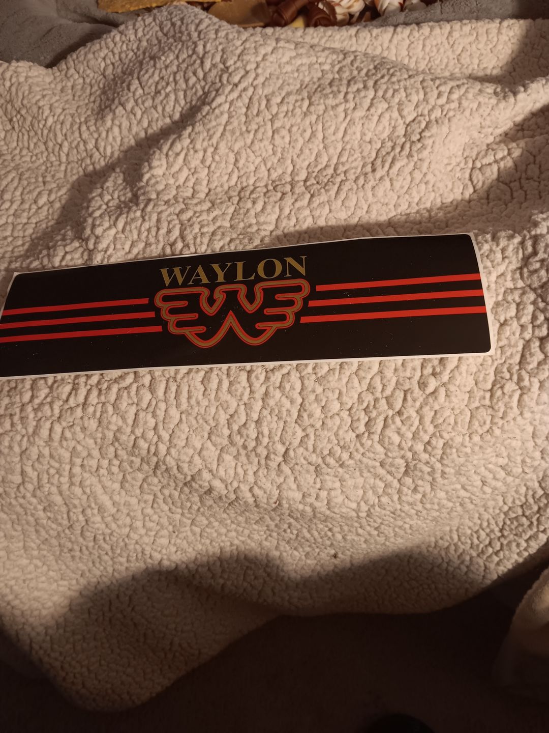 Customer photo review of Flying W and Stripes Sticker