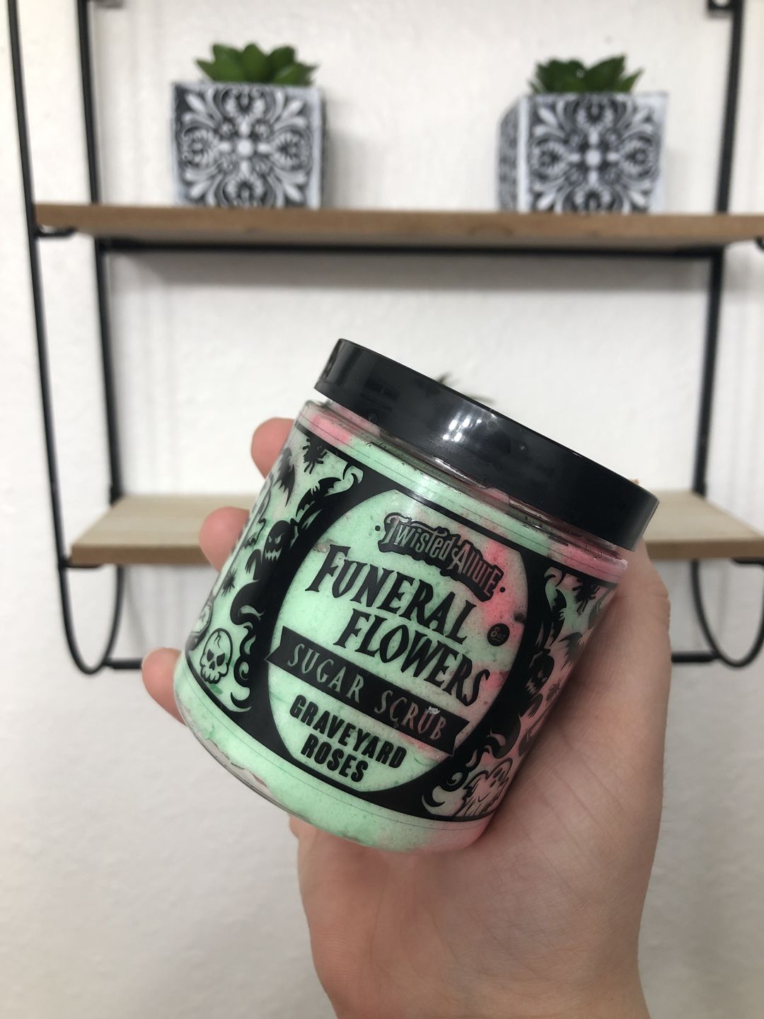 Customer photo review of Funeral Flowers Sugar Scrub (Graveyard Roses)