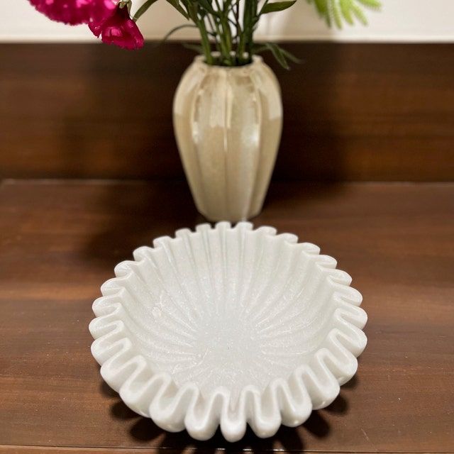 Customer photo review of Ruffle Marble Scalloped Bowl