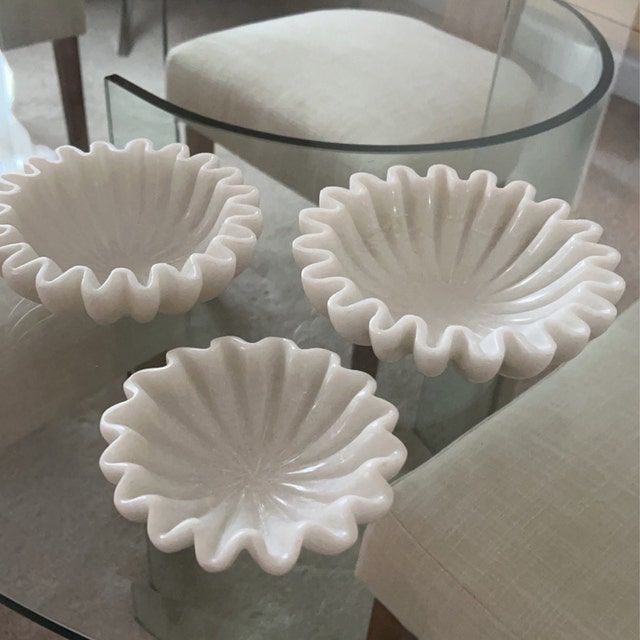 Customer photo review of Ruffle Marble Scalloped Bowl