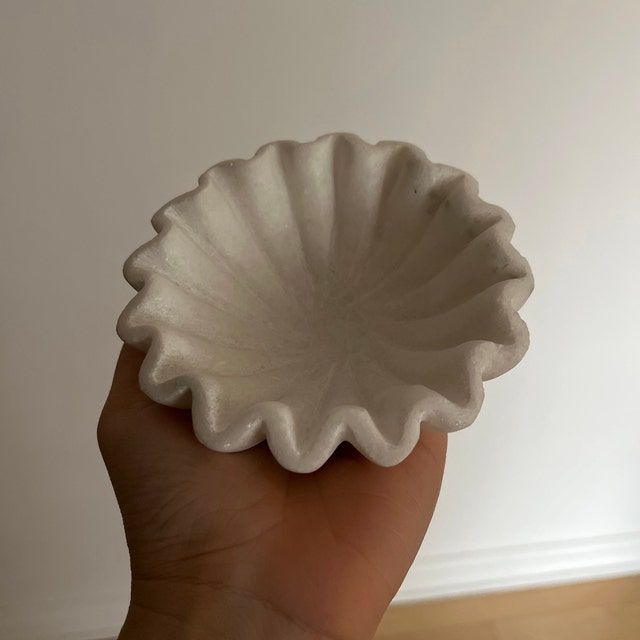 Customer photo review of Ruffle Marble Scalloped Bowl