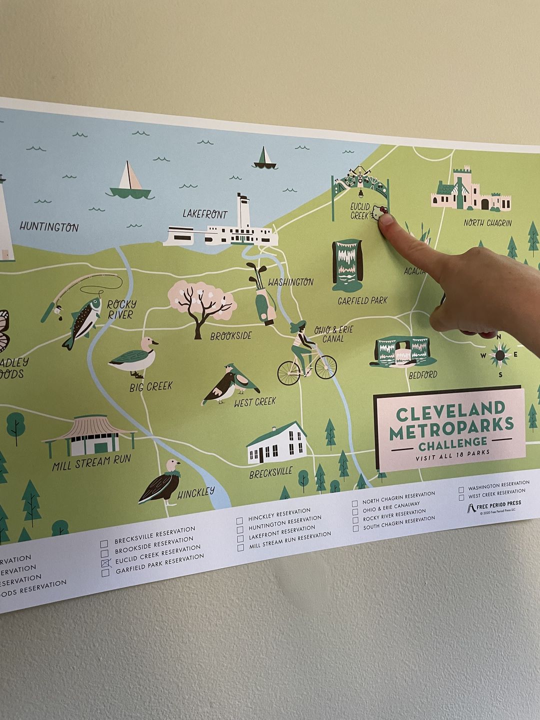 Customer photo review of Cleveland Metroparks Challenge Map
