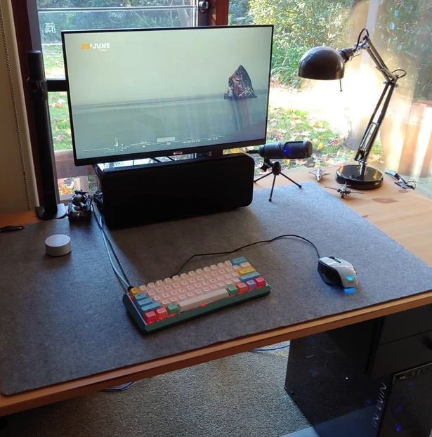 Customer photo review of Felt desk pad