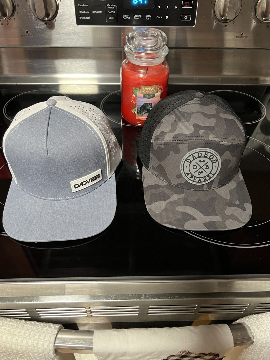 Customer photo review of Premium Active 6-Panel Logo Hat (Multicam Black)