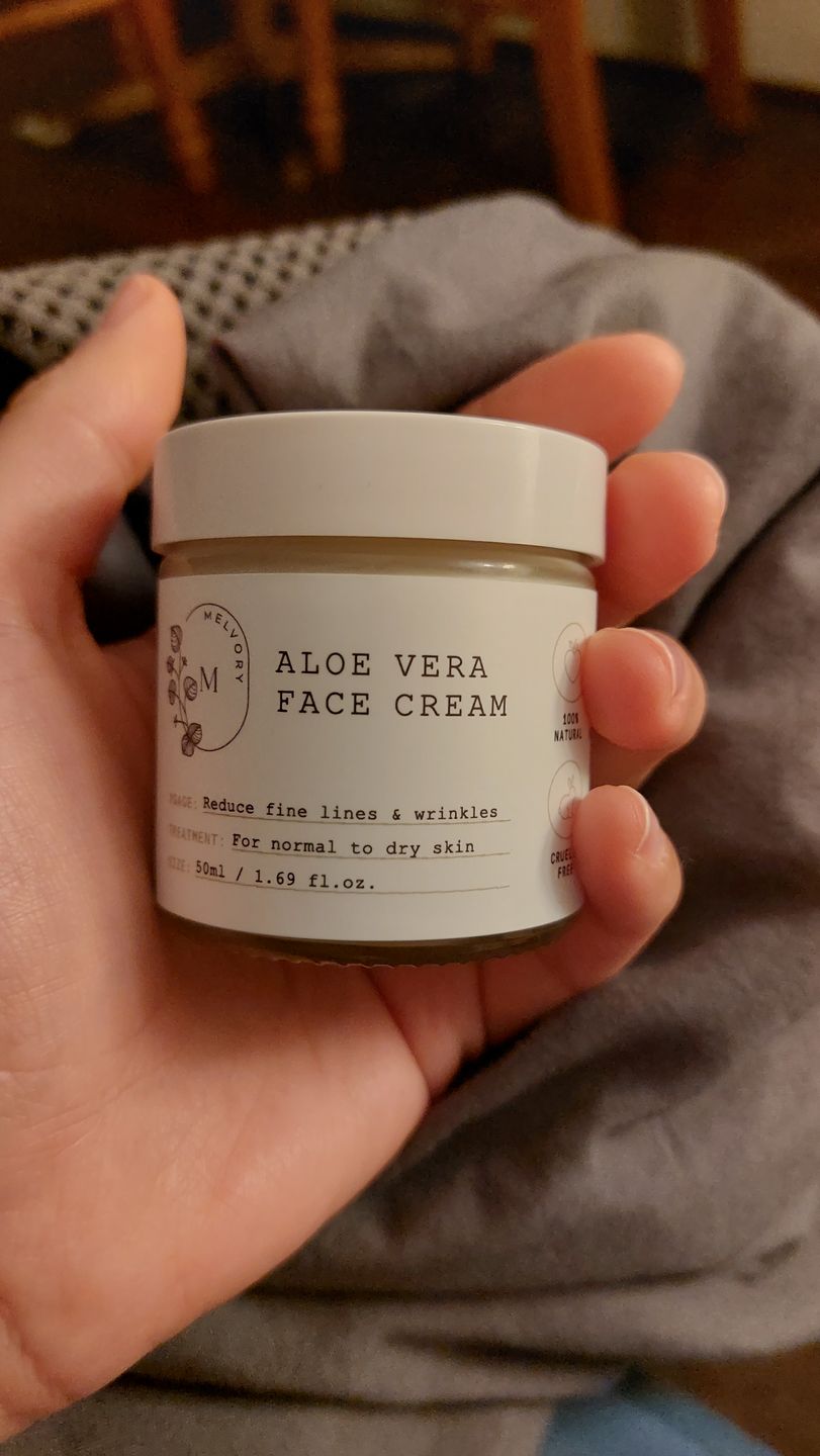 Customer photo review of Aloe Vera Face Cream