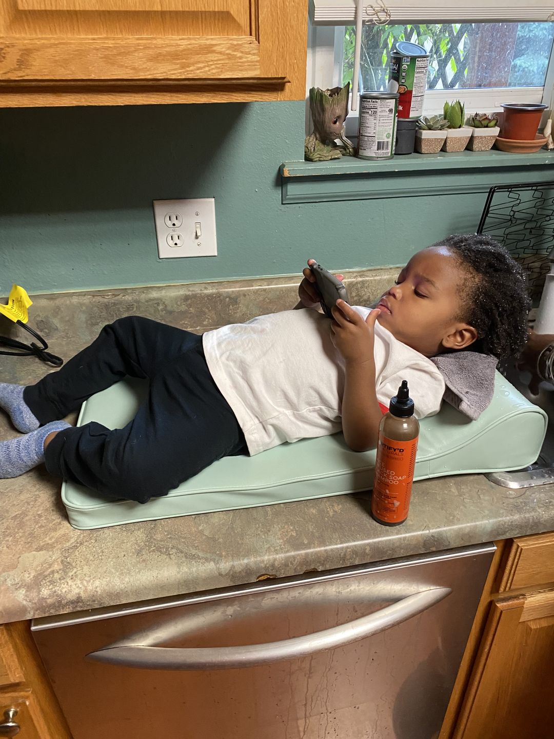 Customer photo review of The Shampoo Pillow