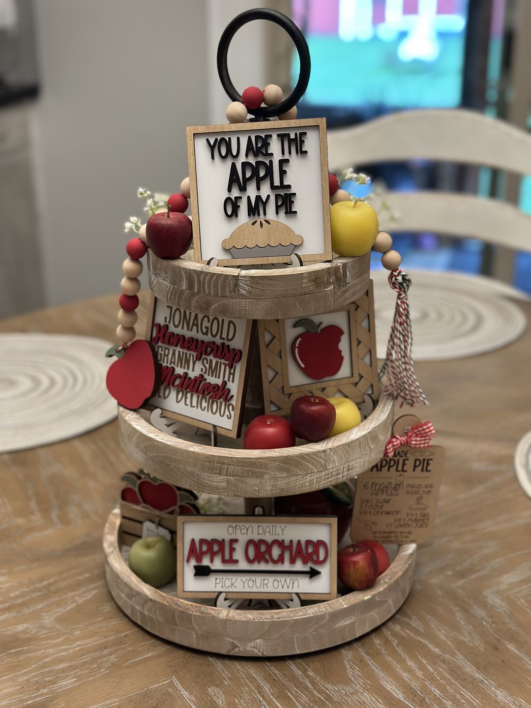 Customer photo review of Apple Themed Tiered Tray Decor Bundle